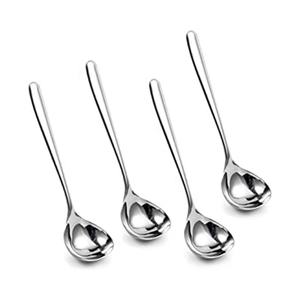 Ensemble de cuillères de service d'aspect moderne plaqué argent et or avec un design unique de fantaisie, ensemble d'ustensiles de cuisine à poignée royale - Product Image 3