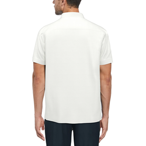 เสื้อเชิ้ตแขนสั้นผ้าคอตตอนสีขาวล้วนทรงสลิมฟิตคอปกพับลงทำจาก BD ดีไซน์ตามสั่ง100% - Product Image 2