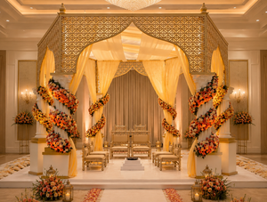 Mandap Gazebo de Luxe Moderne et Léger en Fibre avec Motifs Jaali Élégants pour Mariages en Plein Air et Événements de Destinations – Vente en Gros - Product Image 6