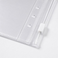 Pochette zippée en PVC transparent givré personnalisée pour autocollants, découpe de motifs, rangement, pochette zippée en PVC, organiseur de planificateur avec impression de logo