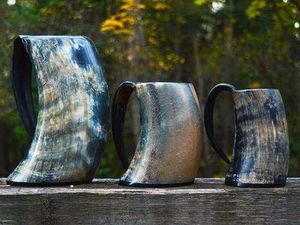 แก้วดื่มกาแฟมีหูจับสำหรับเบียร์กาแฟในราคาขายส่งแก้วดื่มกาแฟแบบไวกิ้ง - Product Image 2