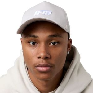 <b>Men</b> Grey Trucker Cap Structured Snapback <b>Hat</b> with Curved Brim Embroidered Slogan Side Detail Adjustable Fit - Product Image 1