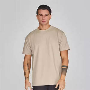 Camiseta de algodón 100% personalizada para hombre al por mayor, ropa informal ajustada y pesada con estampado genial para ropa de calle/deportiva - Product Image 6