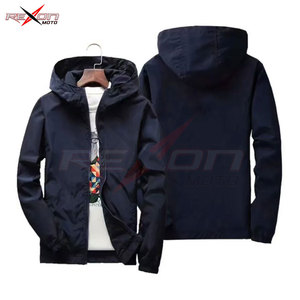 Nouvelle veste respirante pour hommes printemps et automne coupe-vent à capuche à fermeture éclair à manches longues conception personnalisée - Product Image 3
