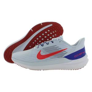 Nike รองเท้าวิ่ง Air Winflo 9ของผู้ชายรองเท้าฟุตบอลสีเทา/สีแดงเข้มสดใส | 100% ของแท้ - Product Image 1
