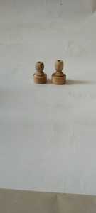 Ensemble de bougeoirs design coeur d'amour en bois manguier naturel cadeau maison hôtel mariage restaurant décoration personnalisée - Product Image 4