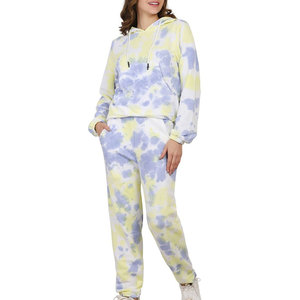 Ensemble de survêtement décontracté pour femmes grandes tailles avec logo personnalisé, pantalon de jogging en coton et sweat-shirt pour se détendre - Product Image 2