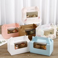 Mini boîtes de friandises à Dessert transparentes en PVC, boîtes de faveur de fête Kraft pour garder les jouets de bonbons, fête d'anniversaire de mariage
