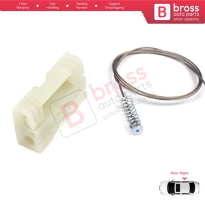 BWR1051 Juego de reparación de Elevalunas eléctrico trasero derecho para Clio MK3 BR CR KR SR 2005-2014 5 puertas 8200291153 - Product Image 6