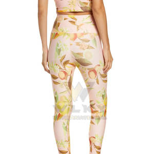 2023 New Arrival Women's High Quality Quick Dry Breathable Casual <b>Knitted</b> Print Fitness Waist Seamless Fabric <b>Leggings</b> - Product Image 2