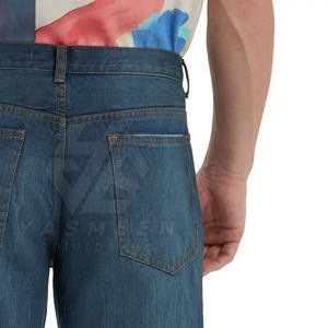 <b>Men's</b> Customized Logo 100% Cotton Straight <b>Jeans</b> Quick-Drying Breathable Solid Pattern Mid-<b>Waist</b> Casual Winter Corduroy Medium - Product Image 5