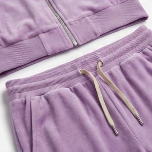 <b>Velvet</b> <b>Tracksuit</b> For Men <b>Women</b> Jogging Jacket Sweat Pant Customized Color Clean Eco Friendly Set Premium Gym Fitness Sportswear - Product Image 5