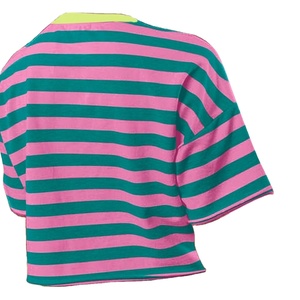 เสื้อครอปท็อปผ้าซาตินพิมพ์ลายโลโก้คุณภาพสูง ระบายอากาศได้ดี สำหรับผู้หญิงและเด็กผู้หญิง สไตล์ลำลองปักลาย ฤดูใบไม้ร่วง 2026 - Product Image 6