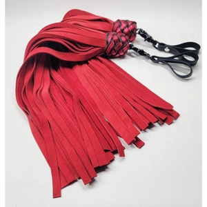 JEXMOO - Látigos de Cuero Hechos a Mano, Herramientas Artesanales, Rojo y Negro, Nuevo, 2 Juegos de Artículos de Bondage para Adultos, Envío Internacional - Product Image 6