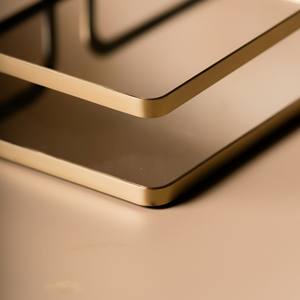 Plateau miroir en métal doré moderne avec poignées, organisateur de vanité décoratif, plateau de service pour la maison, l'hôtel, la table basse, décoration et cadeaux - Product Image 4