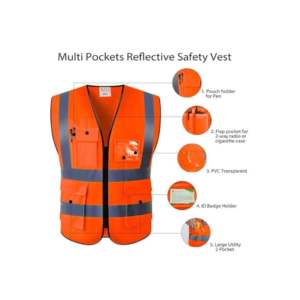 Chaqueta de chaleco de seguridad con todos los tamaños Nuevo estilo Mejor Ingeniero de trabajo Chaleco DE SEGURIDAD reflectante Ropa DE SEGURIDAD Personalizable Multi bolsillo - Product Image 2