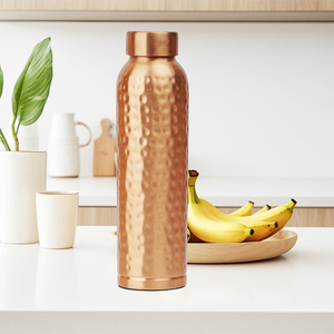 Eco-Friendly Classic Copper Collection Handcrafted Hammered Design <b>Large</b> Capacity Water Bottle for Home & Office Use Made India - Product Image 5
