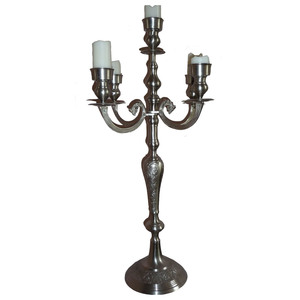 Support de candélabre en cristal perlé, très vendu, finition nickelée, pour mariages royaux et décorations de fêtes dans les centres de villégiature - Product Image 6