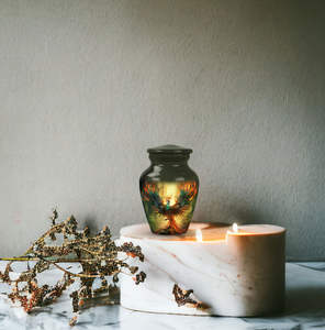 Prix de gros Urnes funéraires en métal de haute qualité personnalisées Urnes funéraires pour cendres avec boîte en velours - Product Image 2