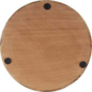 Plateau d'appoint rond moderne de 15 pouces en bois naturel et noir écologique pour la décoration de la ferme - Product Image 5