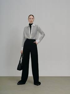 Queen High Fashion Pantalones de pierna recta elegantes para mujer Estilo minimalista con frente plano Servicio ODM - Product Image 5