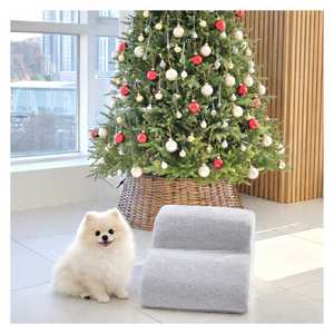 [AllmioPet] Gray Cloud Fabric Pet <b>Stairs</b> 2 Step AMP 2 GR Safe <b>Dog</b> Cat <b>Stair</b> for Couch Bed and Home Furniture Use - Product Image 4
