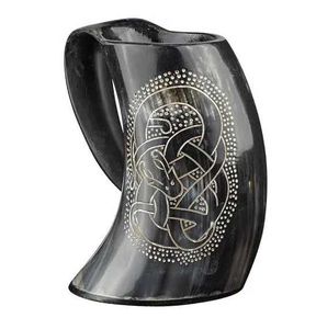 Taza para Beber de Cuerno de Búfalo, Técnica Pulida, Ecológica, Tamaño Grande, Estilo Náutico Moderno por glowin fashion - Product Image 6