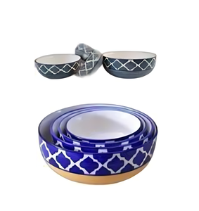 BhaaratCraft - Juego de 1 Tazón de Cerámica Pintado a Mano, Estilo Zen Asiático, Ecológico, para Decoración de Cocina o Uso Funcional en el Comedor - Product Image 3