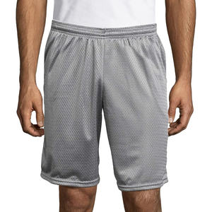 Ropa deportiva Pantalones cortos de baloncesto al por mayor Impreso en blanco BSCI Pantalones cortos de malla de baloncesto bordados para hombres con bolsillos - Product Image 1