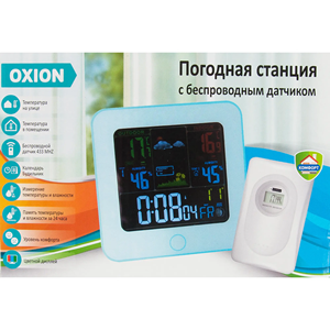 Hình dạng đẹp Trạm thời tiết không dây với cảm biến ngoài trời bảng và bàn kỹ thuật số báo động LCD đồng hồ - Product Image 6