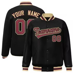 แจ็คเก็ตวาร์ซิตี้แบบสั่งทำขายส่ง ไซส์ใหญ่ สำหรับฤดูหนาว กันลม คอปกกลม ตัดต่อผ้า กันน้ำ ปักลายด้านหน้า - Product Image 1