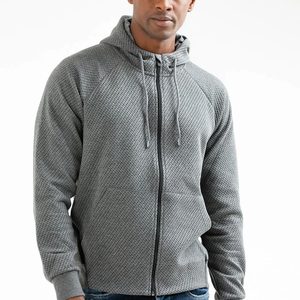 Sudaderas con capucha con cremallera de invierno para hombre personalizadas 100% algodón polar transpirable secado rápido ecológico diseño elegante fabricante OEM - Product Image 2