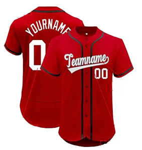 Camiseta de béisbol con botones vintage, camisetas atléticas, uniformes de entrenamiento para jóvenes personalizables para hombres, nombre, logotipo, número, diseño transpirable - Product Image 1