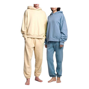 2025 Fabricantes de ropa Logotipo personalizado Joggers Algodón Unisex Hombres Chándal Pantalones de chándal y Sudadera con capucha Conjunto de sudadera - Product Image 4