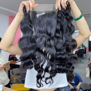 Extensiones de cabello vietnamita alineadas con cutícula Natural 100% de alta calidad, cabello ondulado sin procesar directamente del fabricante - Product Image 1