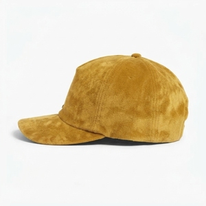 Casquette de baseball en velours 5 panneaux, couleur unie, unisexe, décontractée, réglable, style printemps-été, logo personnalisé, vente en gros, OEM - Product Image 2