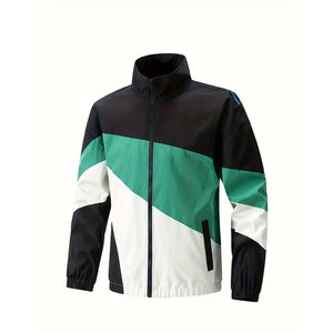 Chaqueta Cortavientos Impermeable y Transpirable para Hombre, con Capucha y Cierre, de Manga Larga, en Elegante Mezcla de Colores, la Mejor Opción para el Invierno - Product Image 2