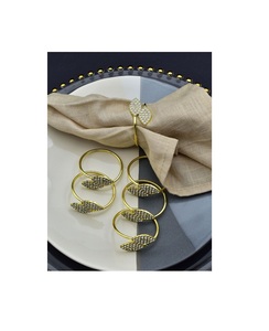 Servilletero de metal con patrón floral elegante para mesa de cena formal, banquete de boda, catering, restaurante, decoración de cocina para el hogar - Product Image 4