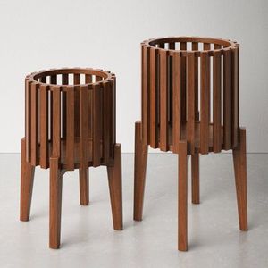 Maceteros de madera al por mayor, uso de maceteros de interior y exterior para decoración de hogar y hotel con soporte de madera - Product Image 5