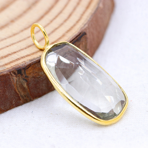 Natural <b>Crystal</b> Gemstone 925 Solid Sterling Silver Gold Plated Handmade Women <b>Pendant</b> Jewelry for Wholesale - Product Image 1