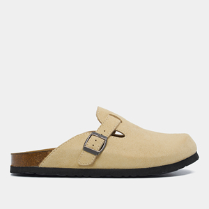 Sandales unisexes en liège beige à bout fermé, sans semelle intérieure en mousse, sabots pratiques, fabriquées au Vietnam - Product Image 1