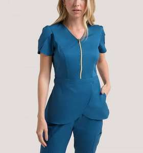 Venta caliente Servicio OEM Uniformes médicos para mujeres Scrub Tops Conjuntos de uniformes de enfermera para el servicio del Hospital OEM - Product Image 2