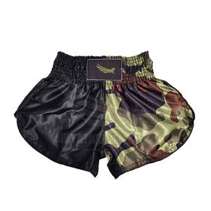 กางเกงมวยไทยขาสั้นผ้านิ่มสำหรับผู้ชายชุดฝึกมวยปล้ำและต่อสู้ - Product Image 1