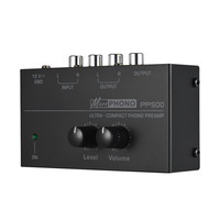 PP500 Home Theater Mini Digital Phono Preamplifier HiFi Stereo/Audio Mono kartu suara & Mixer untuk pemutar Rekam meja putar vinil