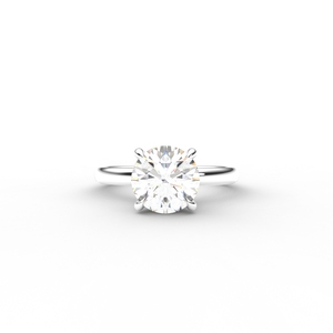 แหวนหมั้นเพชรเม็ดเดี่ยวทรงกลมทองคำขาว/โรสโกลด์/เหลือง 14k ของแท้จากโรงงาน พร้อมเพชรเพาะเลี้ยงในห้องปฏิบัติการ - Product Image 6
