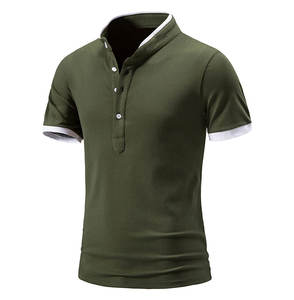 Nouveau style de polos à manches courtes en coton doux Matériau souple T-shirt de polo pour hommes à séchage rapide et respirant - Product Image 2