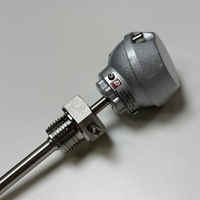 Sensor Suhu Air Pt100 Tahan Suhu Tinggi Presisi Tinggi IP65 Selubung SUS304 Resolusi 0.05C OEM Dapat Disesuaikan WZP-231