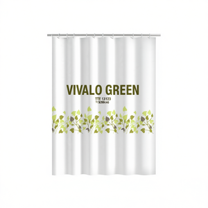 VIVAIO Green TTE 1311 1123 Cortina de ducha de tela (120x200cm) para Gedy Premium Size Custom Fit - Product Image 2