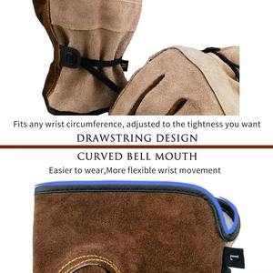 Gants de conduite en cuir de vachette renforcé, résistants à la chaleur et aux étincelles, protection personnelle, gants de jardinage robustes - Product Image 2