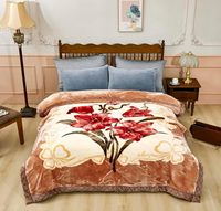 Couverture douce tissée imprimée vison pour lit double, 4 kg, chaude, confortable, literie de luxe, pour hiver, maison, hôtel, durable, légère, douillette, cadeau